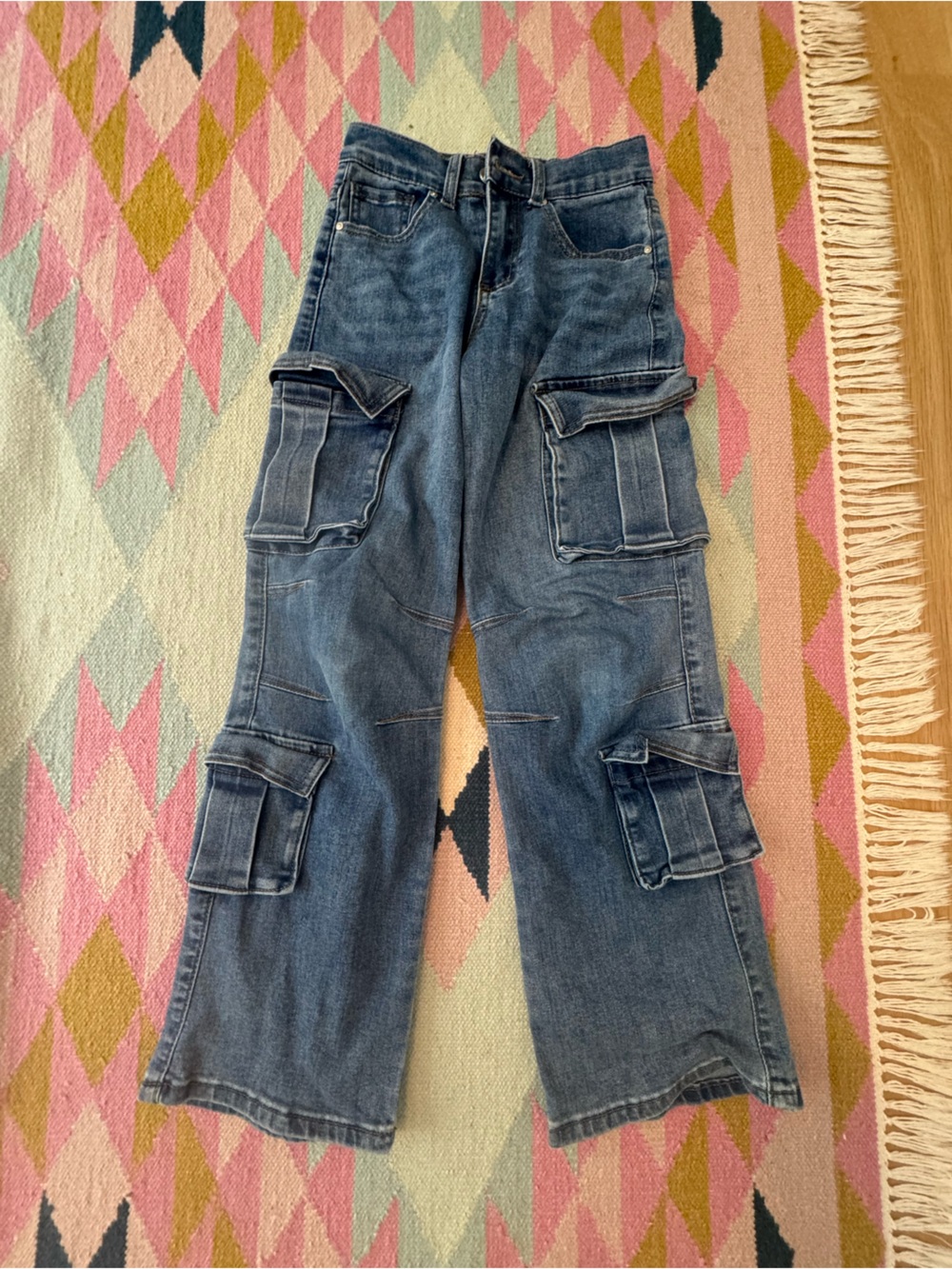 Kid’s Blue Cargo Jeans